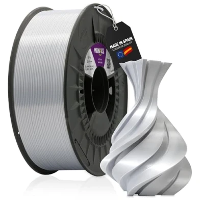 Imagen de WINKLE Filamento PLA Silk (Seda) Oro Blanco Impresora 3D 1,75mm 1kg Acabado Suave y Sedoso Precisión Dimensional Bobina