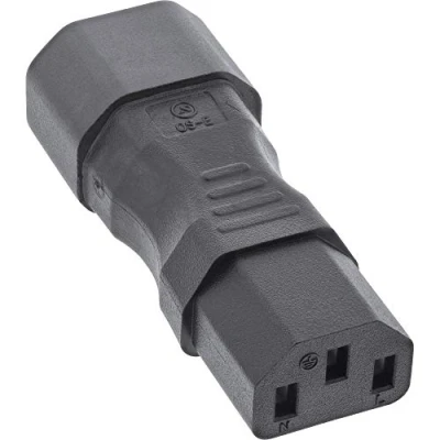 Imagen de InLine® Adaptador de Red IEC 60320 C14/C13, 3 Polos