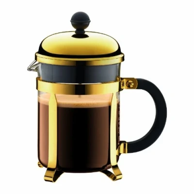 Imagen de Bodum 1924 17 Cafetera, Acero Inoxidable Vidrio Plástico, Dorado, 4 Tazas