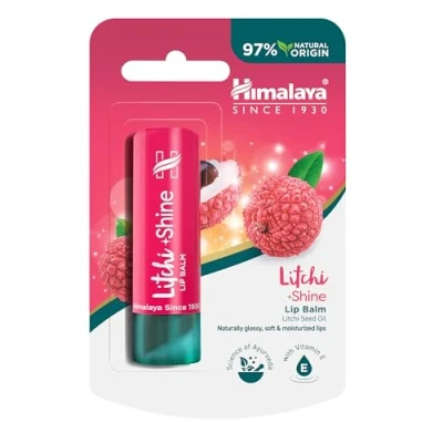 Imagen de Himalaya Litchi Shine Bálsamo Labial para Labios Brillantes, Suaves y Flexibles, Rico en Vitamina E Antioxidantes, 4,5g