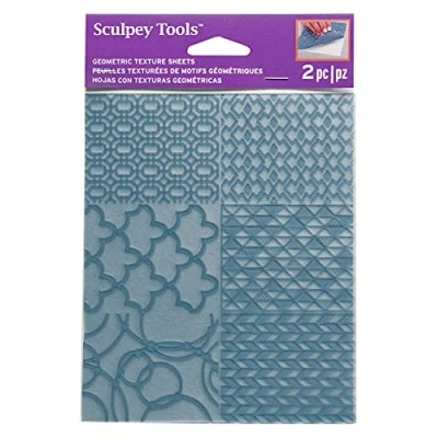 Imagen de Sculpey Hoja de textura, geométrica, azul