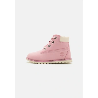 Imagen de Timberland Pokey PINE MID LACE UP WITH ZIP BOOT Unisex Botines con cordones para niños, Talla: 26, Pink nectar Zapatos