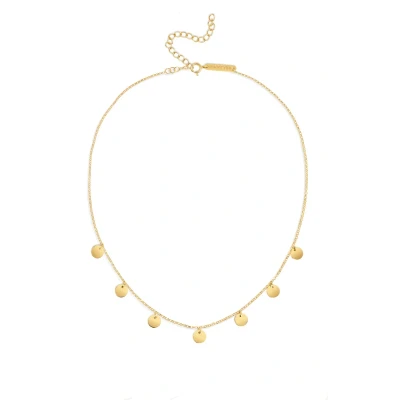 Imagen de SINGULARU Collar mini Moons. Colgante en Plata de Ley 925 Baño Oro 18 Kt Cadena con Medallas Talla Unica. Joyas para Mujer