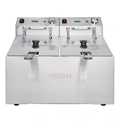 Imagen de Buffalo FC259 Freidora doble con temporizador, capacidad de 10 L