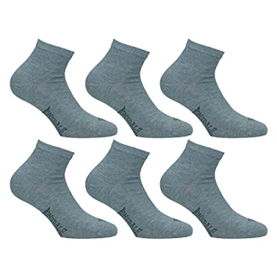 Imagen de Lonsdale Quarter 6 Pares Calcetines, Algodón (Gris Melange, 39 42)