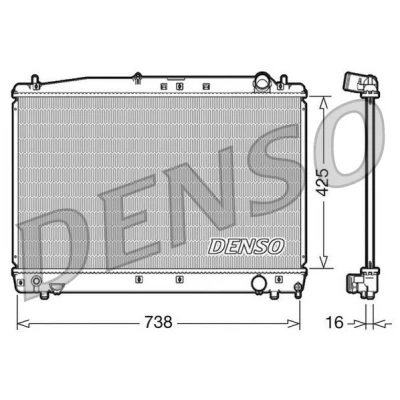 Imagen de DENSO DRM50033 Radiador, refrigeración del motor Aluminio 425 738 16 TOYOTA: Avensis I Berlina, Verso, II Berlina