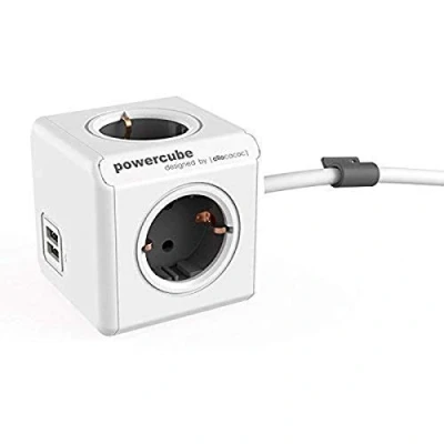 Imagen de Allocacoc Power Cube 4 + 2 usb 1, 5 m de cable, 1 pieza, 47529, gris oscuro
