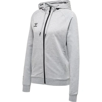 Imagen de Sudadera con cremallera de algodón para mujer Hummel Move Grid