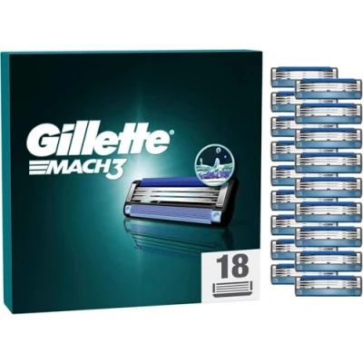Imagen de Gillette Mach3 cuchillas de afeitar para hombre, 18 repuesto