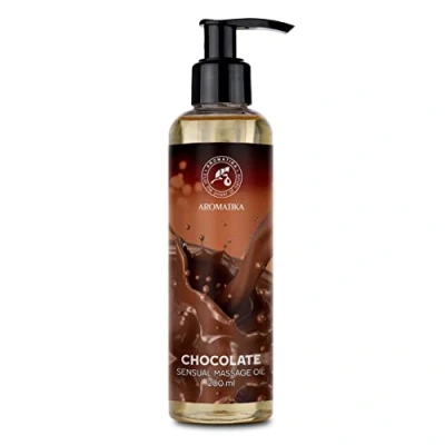 Imagen de Aceite de Masaje Sensual Chocolate 200ml Almendras y Semilla Uva Cosméticos Naturales con Delicioso Aroma Relajación
