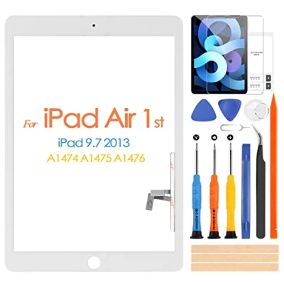 Imagen de Pantalla Táctil Digitalizador para iPad Air 1st 5, iPad5 9.7 A1474 A1475 A1476, Frontal Incluye Herramientas Reparación, sin Botón Inicio