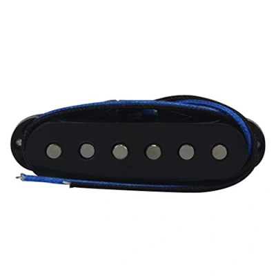 Imagen de FLEOR Pastilla de bobina simple Pastillas ST Alnico 5 Guitarra central escalonadas para SQ eléctrica, negra