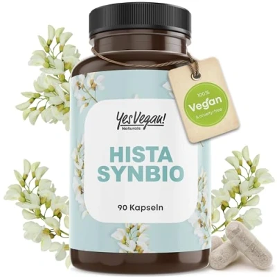 Imagen de Hista Synbio (90 Cápsulas) Bacterias del ácido láctico y bifidobacitos para la intolerancia a histamina fructosa 2 fibra soluble, dosis diaria de 20 mil millones