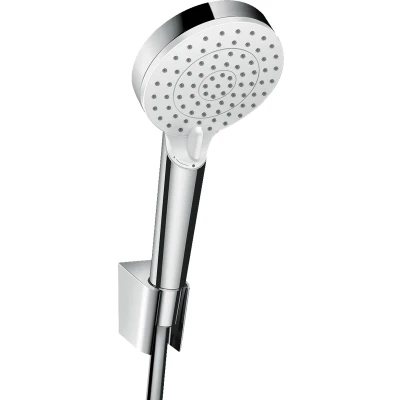 Imagen de hansgrohe Crometta Set de soporte ducha Vario ahorro agua 9 l/min con flexo 125 cm, blanco/cromo, 26693400
