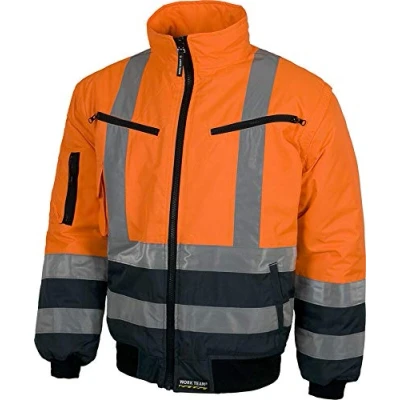 Imagen de Work Team Piloto combinada Alta Visibilidad con Cintas Reflectantes. EN471. Hombre Naranja A.V.+Marino M