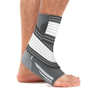 Imagen de bonmedico Tobillera Estabilizadora Elastica Ortopedica, Hombre y Mujer Faja de Compresion Deportiva Vendaje Ajustable para Tobillos Piernas