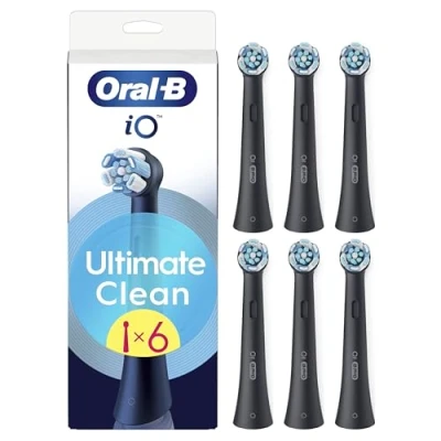 Imagen de Oral B Series iO Ultimate Clean Negro, Cabezales Originales, Filamentos Criss Cross, 6