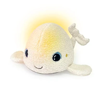 Imagen de Pabobo Béluga Peluche Sueño Luz Nocturna Multicolor y canción de Cuna Ruidos Blancos. Supersuave Oeko Tex. Lavable (módulo desenfundable)