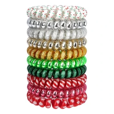 Imagen de JessLab Espiral Pelo Lazos, 10pzas Surtido Sin Rastro Lindo Plástico Cola de Caballo Plástico, No Daño Cabello Accesorio para Mujeres y Niñas, Mezcla Color 18