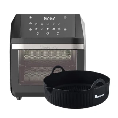 Imagen de MasterPRO Rocket 1100 Freidora De Aire sin Aceite y Horno Capacidad 11L Potencia 1800W Pantalla LED Táctil Temperatura Regulable + Bandeja Redonda Silicona