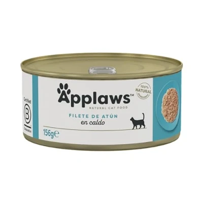 Imagen de Applaws 2003CE A 100% Natural Wet Cat Food, Tuna Steak in Broth 156g Can (Pack of 24)
