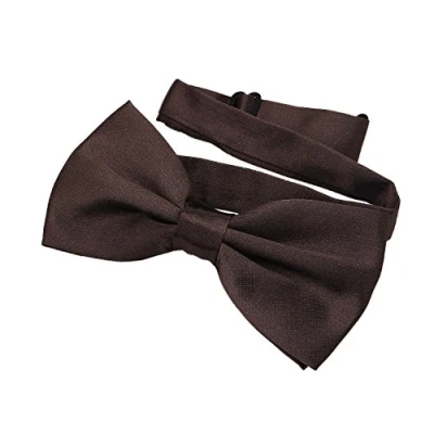 Imagen de DonDon Pajarita Hombre elegante con gancho nudo y ajustable color café