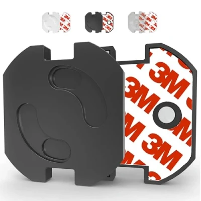Imagen de VegMai®[20 Unidades] Protector Enchufes Seguridad Infantil con Mecanismo De Giro Y Adhesivo 3M Ideal para Bebes Niños Pequeños En El Hogar. Schuko Europeo Tapas Color (Negro)