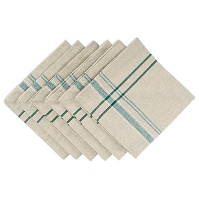 Imagen de DII Tops de Mesa Rayas francesas, 100% algodón, Verde Azulado, Napkin