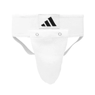 Imagen de Adidas Concha protectora de artes marciales y boxeo para hombre, color blanco, talla XL