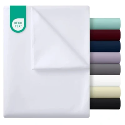 Imagen de Utopia Bedding Sábana Plana Encimera Suave de Microfibra Cepillada (Blanco, Cama 150 259 x 266 cm)