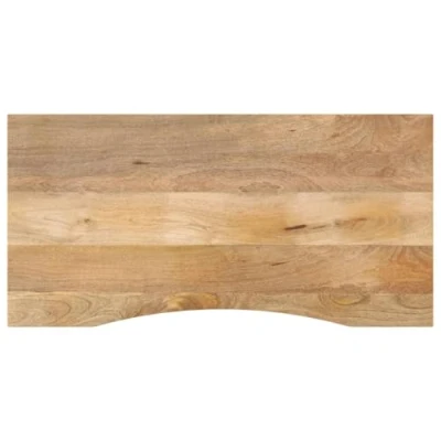 Imagen de vidaXL Tablero Escritorio con Curva Madera Mango Rugosa 120x50x2,5 cm