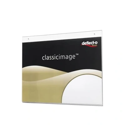 Imagen de Deflect o 48000 Soporte para cartel (A3, apaisado, perforado fijación en pared), transparente, 42.4 x 33.2 1.7 cm