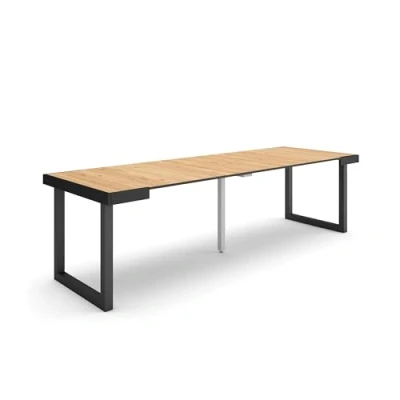 Imagen de Skraut Home Mesa Consola Extensible Comedor Plegable 260 para 12 comensales Patas Madera Maciza Estilo Moderno Roble