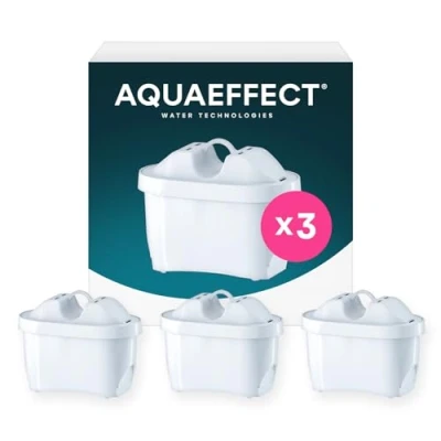 Imagen de AQUAEFFECT MAX+ Cartuchos de filtro agua, Reemplazo para Brita® Maxtra+® Plus,Maxtra Pro® All in 1,Compatible con la jarra Marella®,Reduce el cloro y cal,Elección ecológica (3)