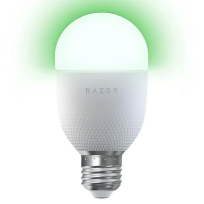 Imagen de Razer Aether Bulb Bombilla LED para hogares inteligentes (disponible en tamaño E27, alimentada por Chroma RGB, compatible con Matter, funciona Smart Home App)