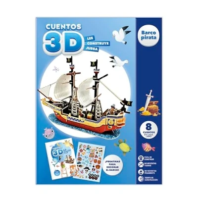 Imagen de Cuentos 3d Barco Pirata. Tapa Dura Con Cierre Magnético