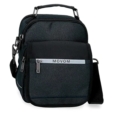 Imagen de Movom Trimmed Bandolera Dos Compartimentos Azul 20x25x12 cms Poliéster
