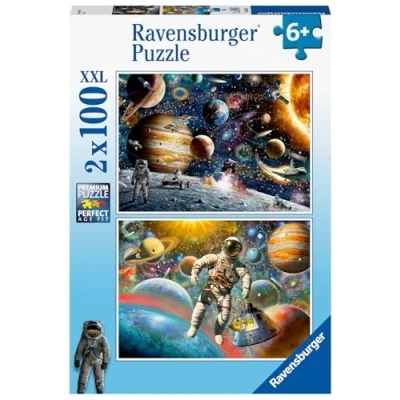 Imagen de Ravensburger Puzzle El Espacio, 2 Puzzles de 100 Piezas, Niños 6 Años o Más, Rompecabezas Niños, Juego Educativo, [Exclusivo en Amazon]