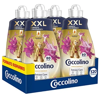 Imagen de Coccolino Suavizante concentrado Sandalo &amp; Caprifoglio 8 litros 320 lavados 4 x 80