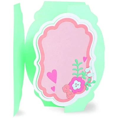 Imagen de Sizzix Juego de Troqueles Thinlits, Paquete 7 Plegables por Jen, 665807, Tarjeta, Etiqueta, doblada Long, Talla única