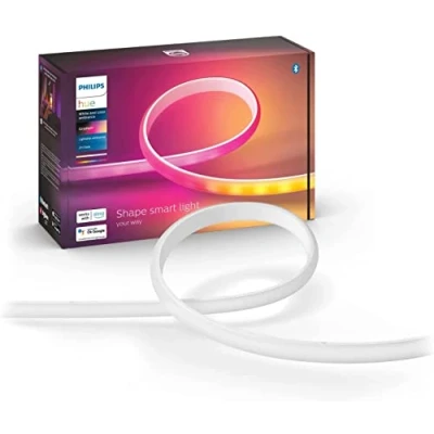 Imagen de Luces LED Philps Hue Gradient Lightstrip, Inteligente, Luz Blanca y de Colores, Asistentes voz, 2 metros