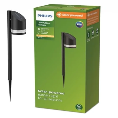 Imagen de Philips Lighting Luz para Iluminación Camino Fyve, alimentación solar, 1.5W, 2700K,negro, resistente a intemperie IP44