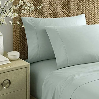 Imagen de Nautica Sábanas Queen, Ropa de Cama satén algodón, 400 Hilos, Suave y Resistente a Las Arrugas (Regatta Green, Queen)