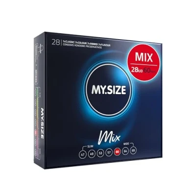 Imagen de My.Size Mix Condones, tamaño 5, 60 mm, paquete de ventaja, contenido 28 unidades