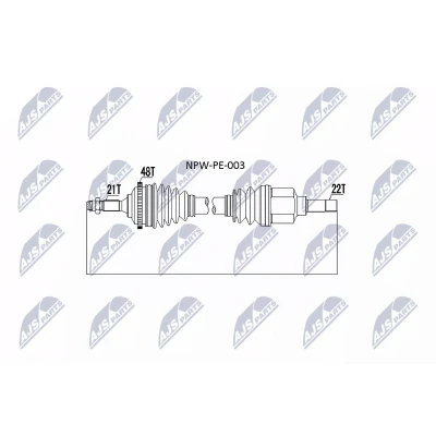 Imagen de Semi eje NTY NPW PE 003