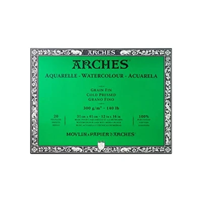 Imagen de Arches Bloc Enc 4L 31x41 20H Aquarelle 100% Fino 300g Blanc Nat