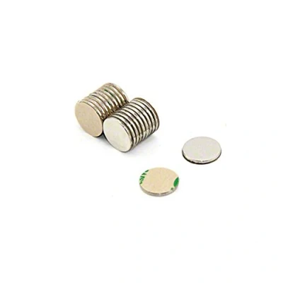 Imagen de Magnetastico 20 Piezas Imanes autoadhesivos potentes neodimio N52 Disco 10x1 mm Fuertes Adhesivos con Cinta Adhesiva película Adhesiva, iman Adhesivo, Autoadhesivo