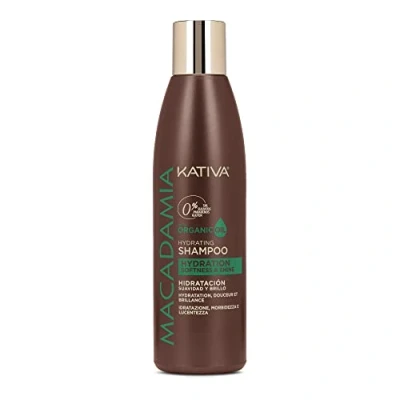 Imagen de Kativa Macadamia Champú Nutritivo 250 ml Hidratación, Suavidad y brillo Cabello Seco Deshidratado Sin Sulfatos ni Parabenos Omega 3 6 Vitamina D
