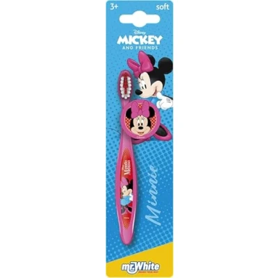 Imagen de Mr White Cepillo de dientes manual Minnie Mouse, con cerdas suaves y redondeadas para niños más 3 años