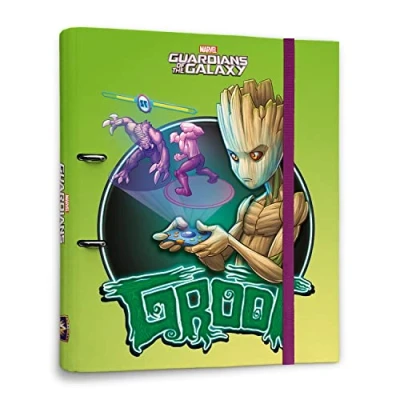 Imagen de Carpeta 2 anillas troquelada premium Marvel Groot Archivador A4 tapa dura/Carpeta Vuelta al cole material escolar